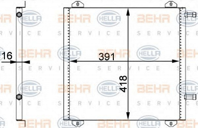 HELLA 8fc351317771 -  Конденсатор, кондиционер