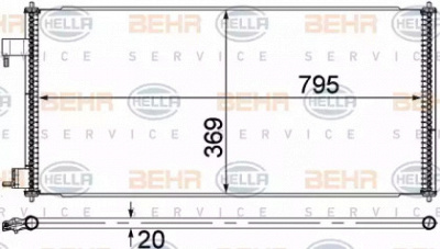 HELLA 8fc351318354 -  Конденсатор, кондиционер