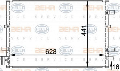HELLA 8fc351318361 -  Конденсатор, кондиционер