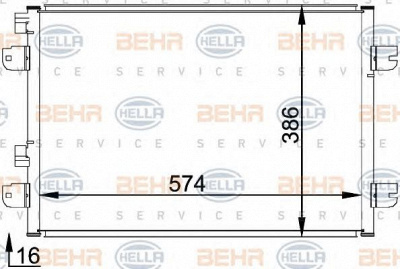 HELLA 8fc351318371 -  Конденсатор, кондиционер
