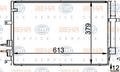 HELLA 8fc351318391 -  Конденсатор, кондиционер
