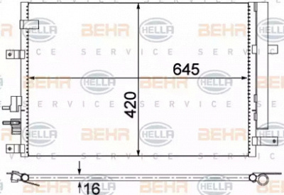 HELLA 8fc351318394 -  Конденсатор, кондиционер