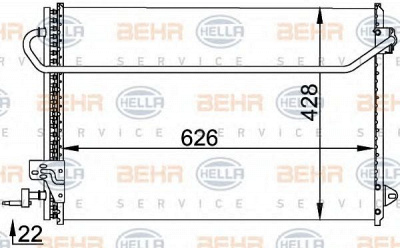 HELLA 8fc351318421 -  Конденсатор, кондиционер