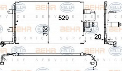 HELLA 8fc351318581 -  Конденсатор, кондиционер