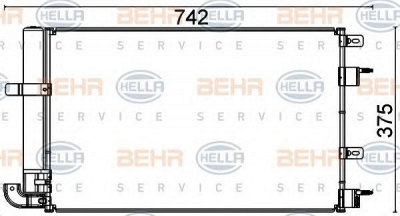 HELLA 8fc351318601 -  Конденсатор, кондиционер