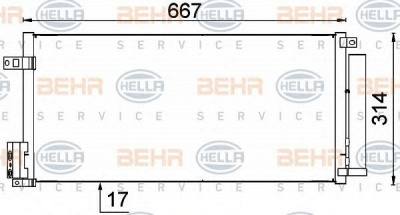 HELLA 8fc351319161 -  Конденсатор, кондиционер