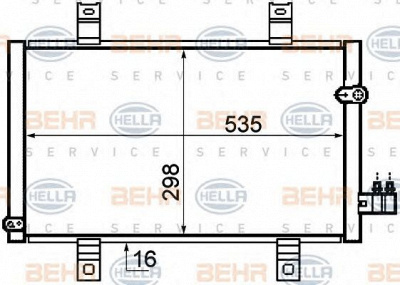 HELLA 8fc351319271 -  Конденсатор, кондиционер
