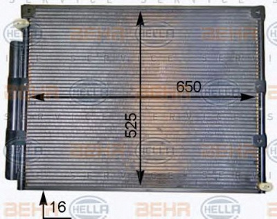 HELLA 8fc351319351 -  Конденсатор, кондиционер