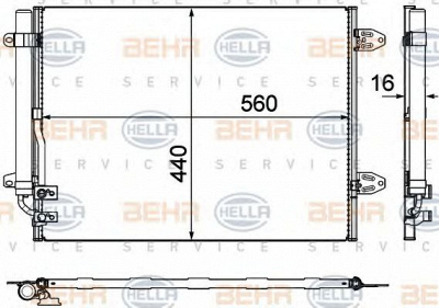 HELLA 8fc351319421 -  Конденсатор, кондиционер