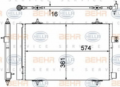 HELLA 8fc351319451 -  Конденсатор, кондиционер