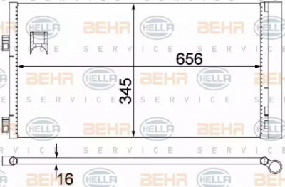 HELLA 8fc351319644 -  Конденсатор, кондиционер