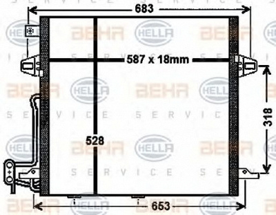 HELLA 8fc351330611 -  Конденсатор, кондиционер