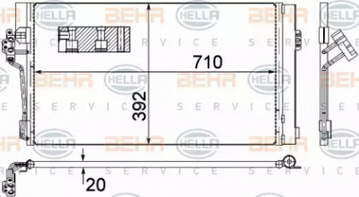 HELLA 8fc351343014 -  Конденсатор, кондиционер