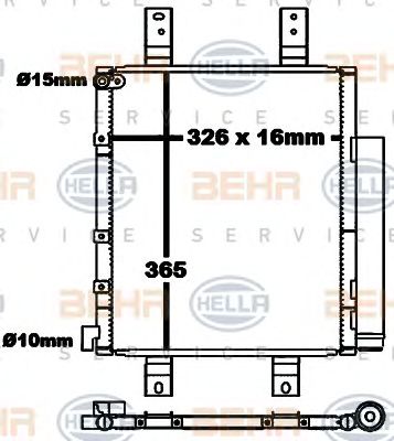 HELLA 8fc351343021 - Конденсатор, кондиционер