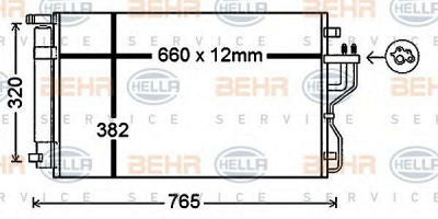 HELLA 8fc351343091 -  Конденсатор, кондиционер