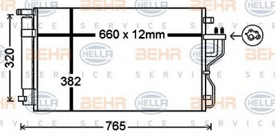 HELLA 8fc351343094 -  Конденсатор, кондиционер