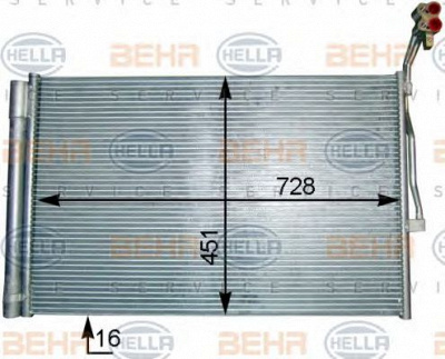 HELLA 8fc351343161 -  Конденсатор, кондиционер