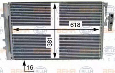 HELLA 8fc351343171 -  Конденсатор, кондиционер