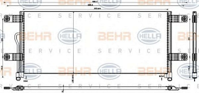 HELLA 8fc351343231 -  Конденсатор, кондиционер