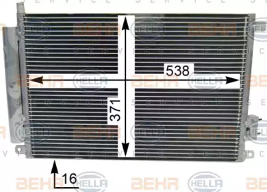 HELLA 8fc351343284 -  Конденсатор, кондиционер