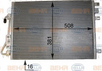 HELLA 8fc351343431 -  Конденсатор, кондиционер