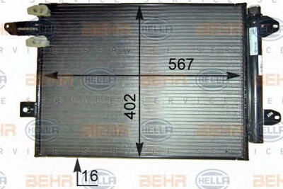 HELLA 8fc351343461 -  Конденсатор, кондиционер