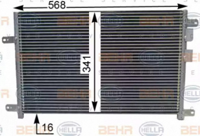 HELLA 8fc351343794 -  Конденсатор, кондиционер