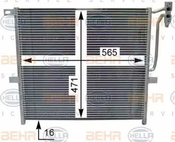 HELLA 8fc351344124 -  Конденсатор, кондиционер