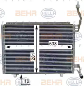 HELLA 8fc351344221 -  Конденсатор, кондиционер