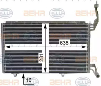 HELLA 8fc351344241 -  Конденсатор, кондиционер