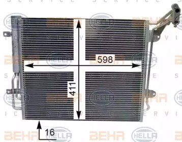 HELLA 8fc351344251 -  Конденсатор, кондиционер