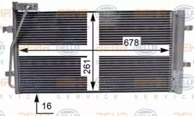 HELLA 8fc351344261 -  Конденсатор, кондиционер