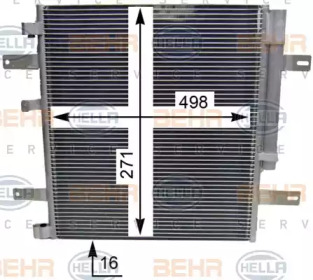 HELLA 8fc351344291 -  Конденсатор, кондиционер