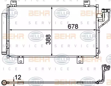 HELLA 8fc351344604 -  Конденсатор, кондиционер