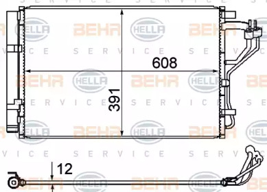HELLA 8fc351344624 -  Конденсатор, кондиционер
