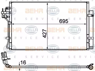 HELLA 8fc351344644 -  Конденсатор, кондиционер