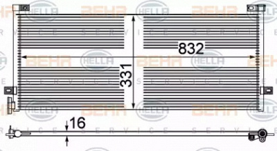 HELLA 8fc351345031 -  Конденсатор, кондиционер