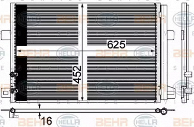 HELLA 8fc351345044 -  Конденсатор, кондиционер