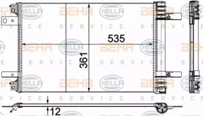 HELLA 8fc351345121 -  Конденсатор, кондиционер