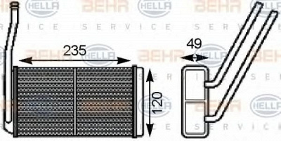 HELLA 8fh351000161 -  Теплообменник, отопление салона