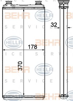 HELLA 8fh351000381 -  Теплообменник, отопление салона