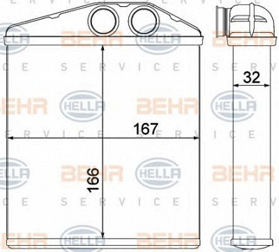 HELLA 8fh351000501 -  Теплообменник, отопление салона