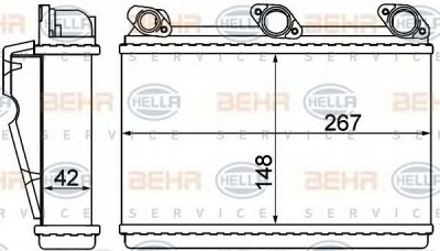 HELLA 8fh351000521 -  Теплообменник, отопление салона