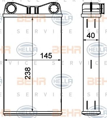 HELLA 8fh351000541 -  Теплообменник, отопление салона