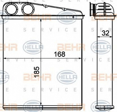 HELLA 8fh351000551 -  Теплообменник, отопление салона