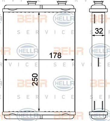 HELLA 8fh351000581 -  Теплообменник, отопление салона