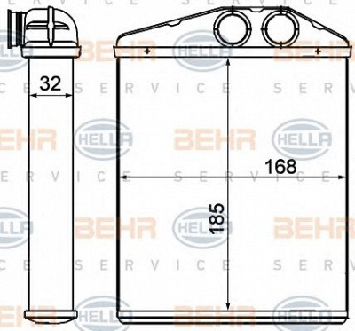 HELLA 8fh351000611 -  Теплообменник, отопление салона