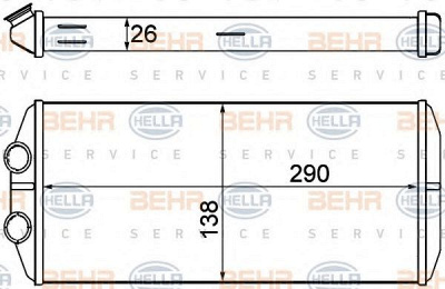 HELLA 8fh351000631 -  Теплообменник, отопление салона