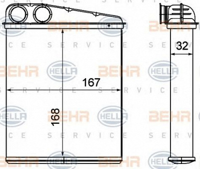 HELLA 8fh351000641 -  Теплообменник, отопление салона