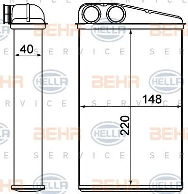 HELLA 8fh351000651 -  Теплообменник, отопление салона